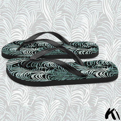 "COASTAL FERNS" Fern Leaf Jandals