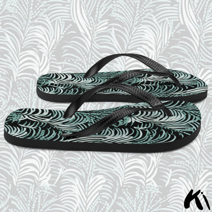 "COASTAL FERNS" Fern Leaf Jandals