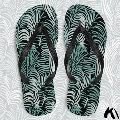 "COASTAL FERNS" Fern Leaf Jandals