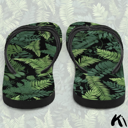 "FOREST CANOPY" Fern Leaf Jandals