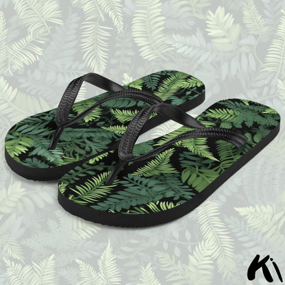 "FOREST CANOPY" Fern Leaf Jandals