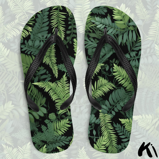 "FOREST CANOPY" Fern Leaf Jandals