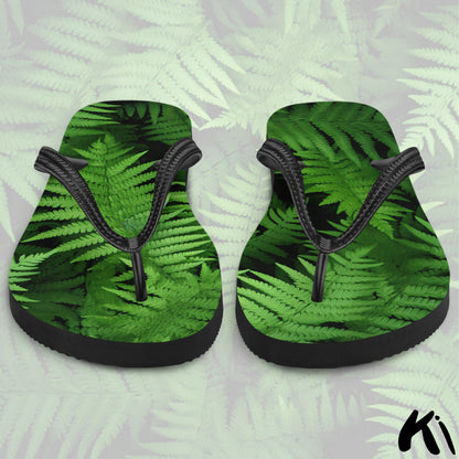 "EVERGREEN FERNS" Fern Leaf Jandals