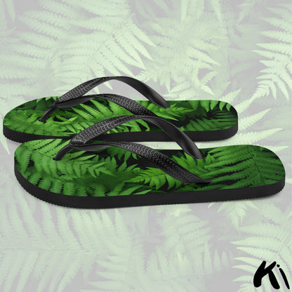 "EVERGREEN FERNS" Fern Leaf Jandals