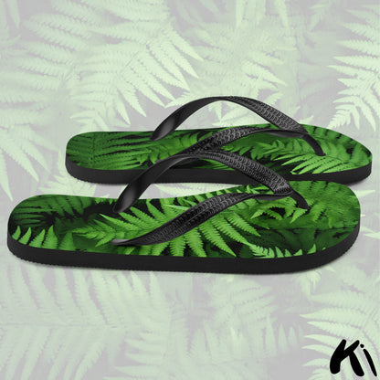 "EVERGREEN FERNS" Fern Leaf Jandals