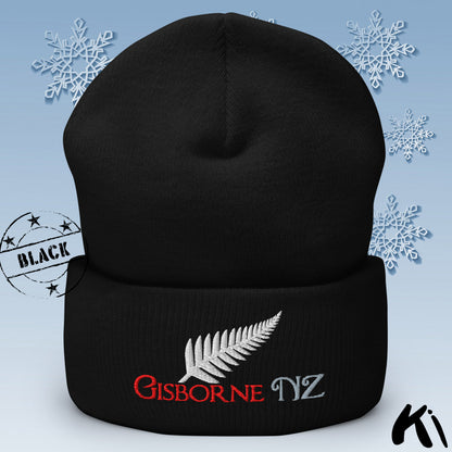 GISBORNE NZ Silver Fern Cuffed Beanie