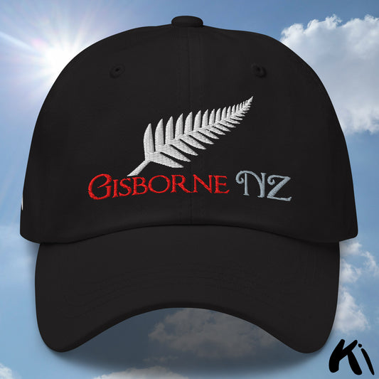 GISBORNE NZ Silver Fern Embroidered Cap