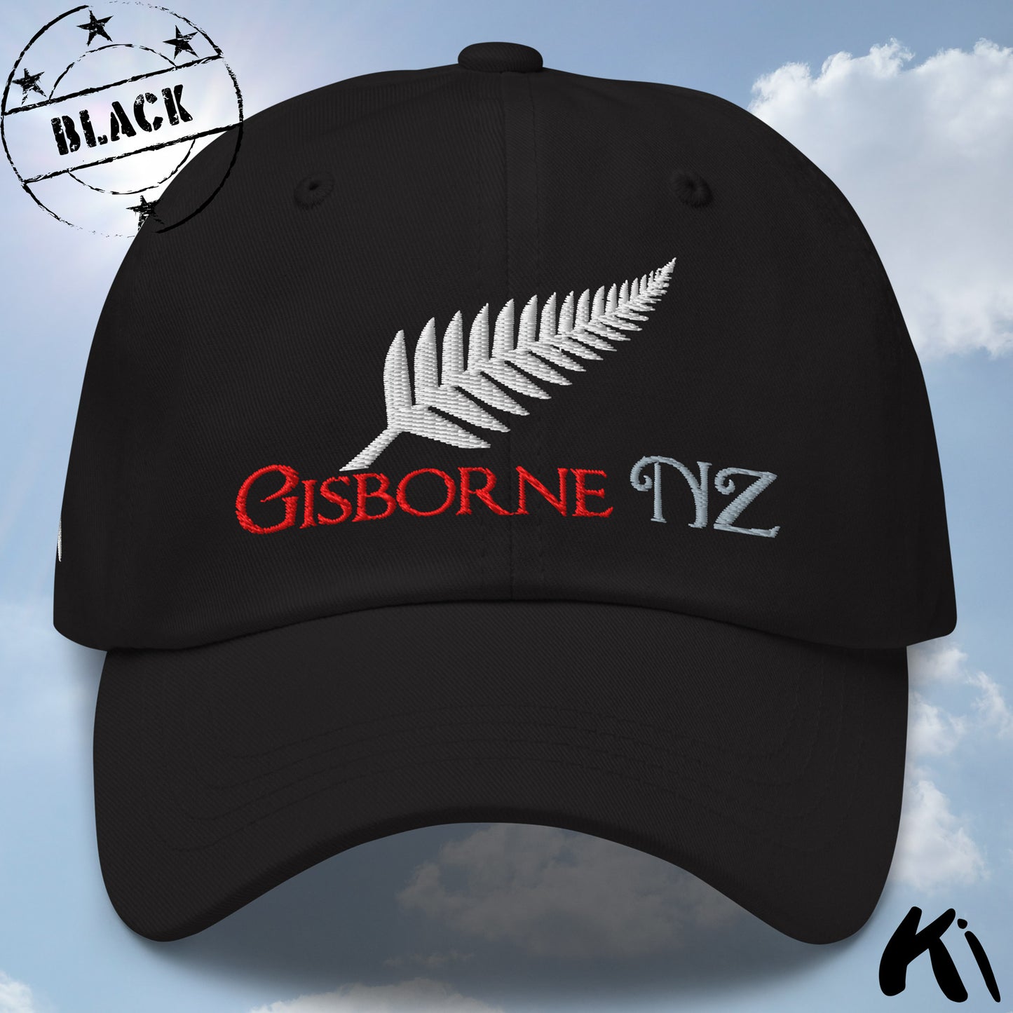GISBORNE NZ Silver Fern Embroidered Cap