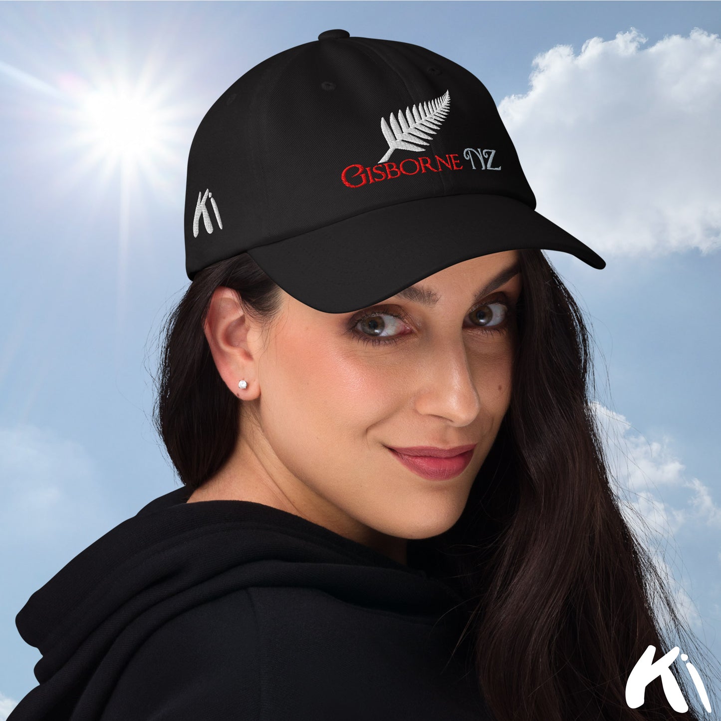 GISBORNE NZ Silver Fern Embroidered Cap