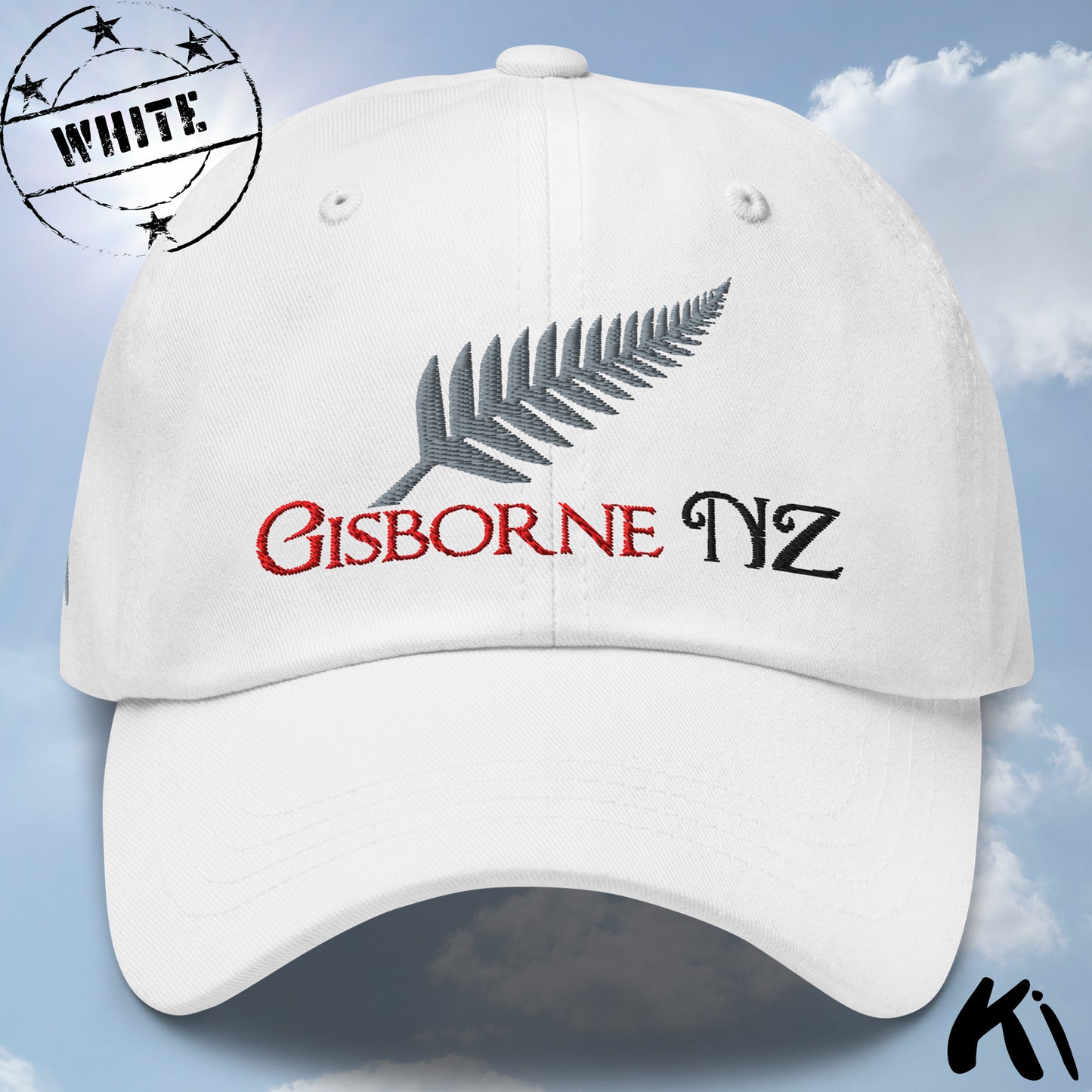 GISBORNE NZ Silver Fern Embroidered Cap