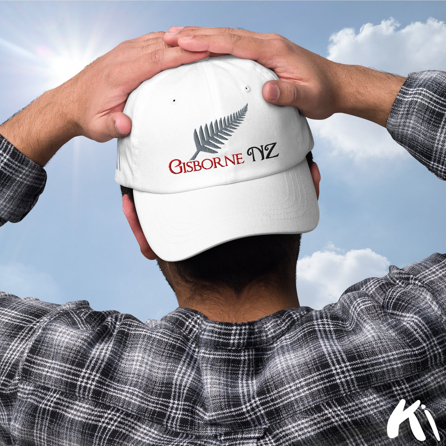 GISBORNE NZ Silver Fern Embroidered Cap