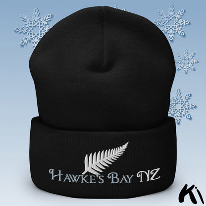 HAWKE'S BAY NZ Silver Fern Cuffed Beanie