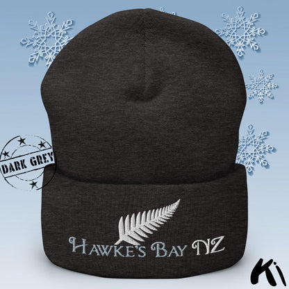 HAWKE'S BAY NZ Silver Fern Cuffed Beanie