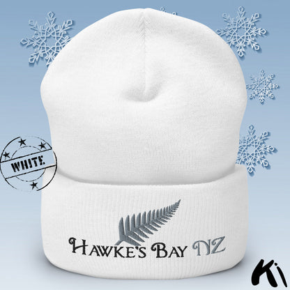 HAWKE'S BAY NZ Silver Fern Cuffed Beanie