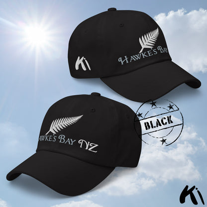 HAWKE'S BAY NZ Silver Fern Embroidered Cap