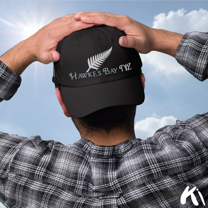 HAWKE'S BAY NZ Silver Fern Embroidered Cap