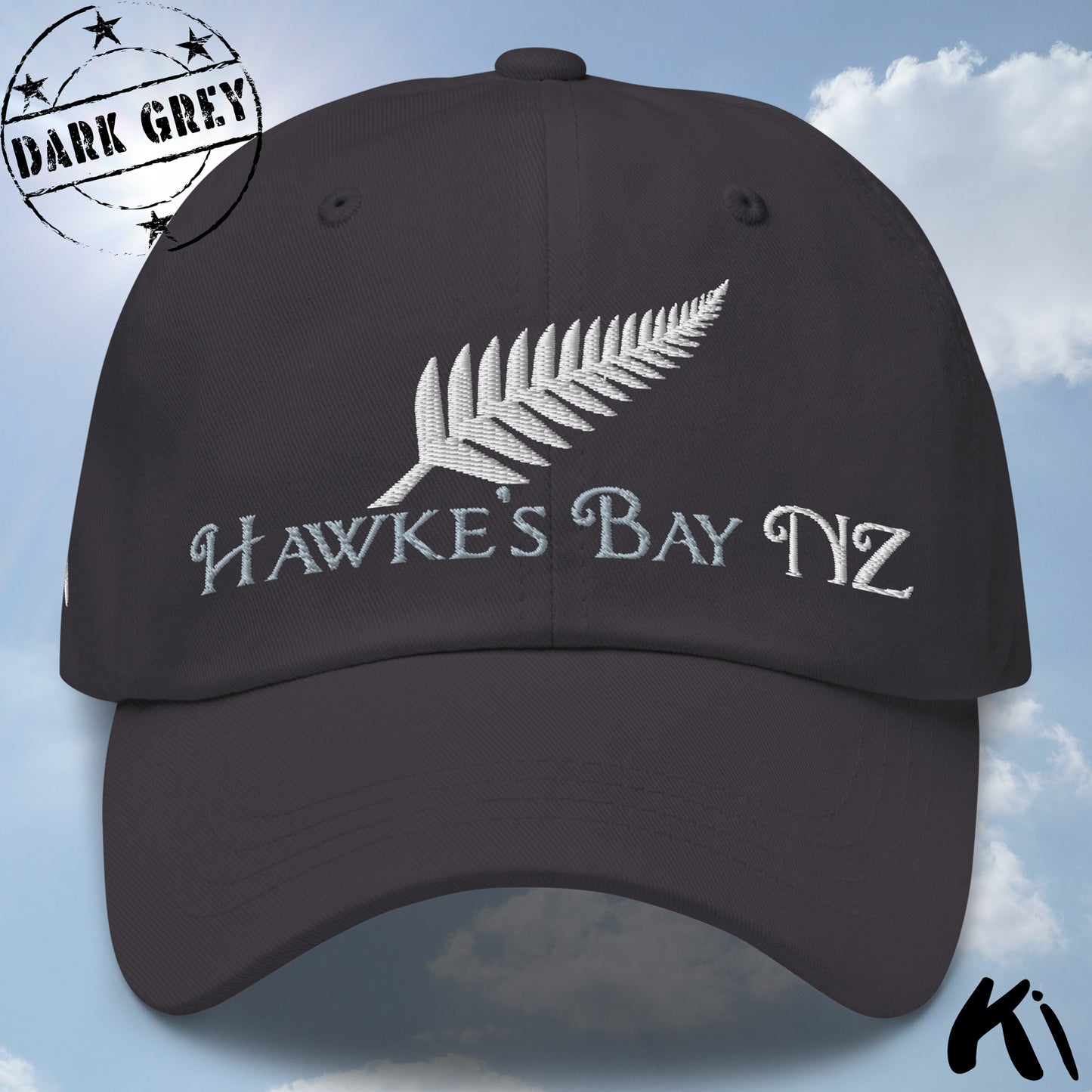 HAWKE'S BAY NZ Silver Fern Embroidered Cap