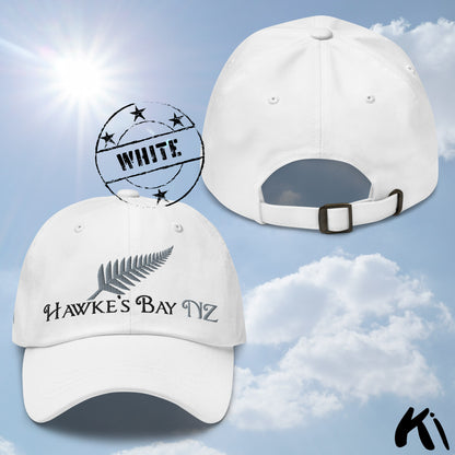 HAWKE'S BAY NZ Silver Fern Embroidered Cap