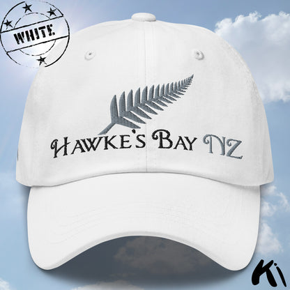 HAWKE'S BAY NZ Silver Fern Embroidered Cap