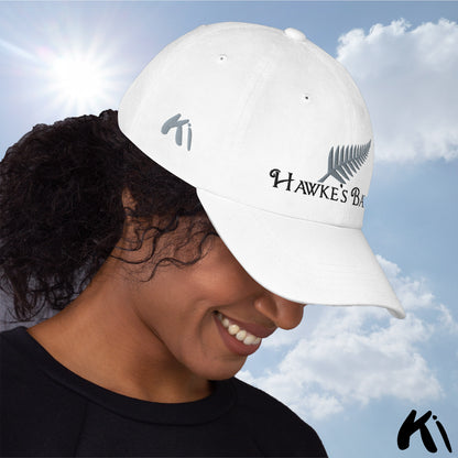 HAWKE'S BAY NZ Silver Fern Embroidered Cap