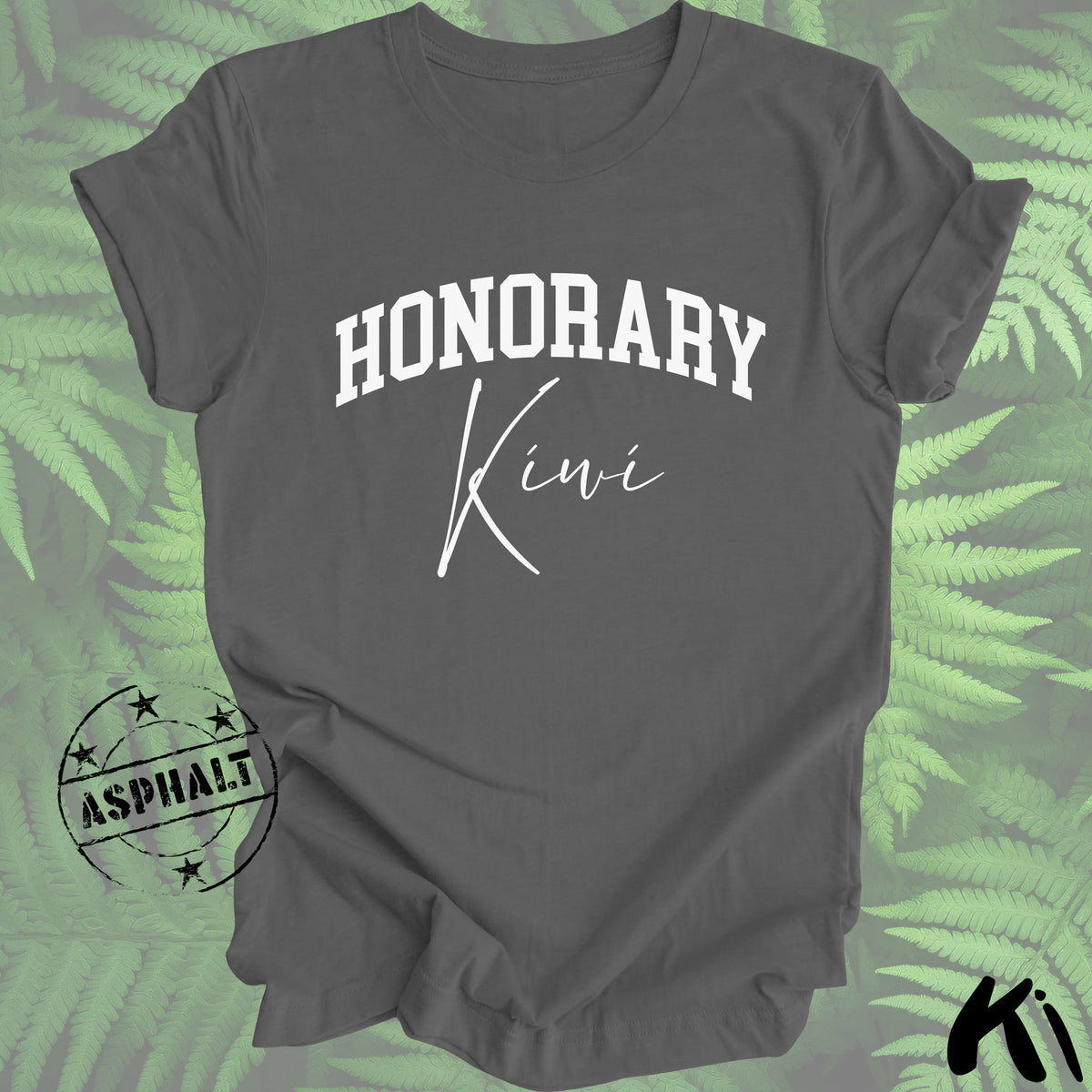 HONORARY KIWI Shirt - White Block & Script
