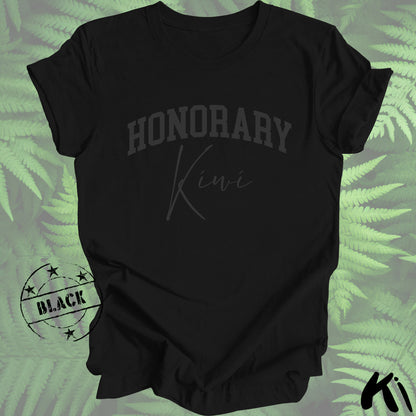 HONORARY KIWI Shirt - Black Block & Script