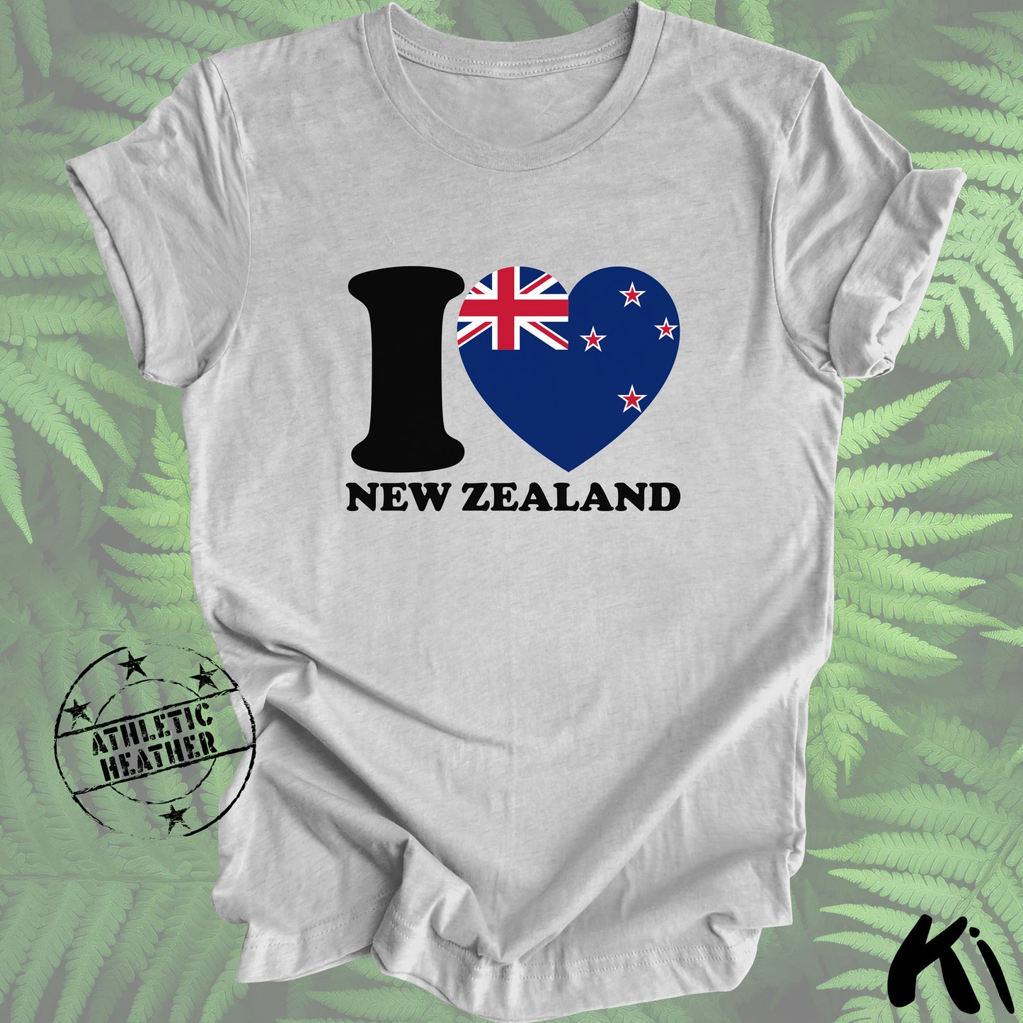 I LOVE NEW ZEALAND Heart & Flag Shirt