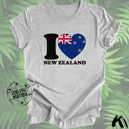 I LOVE NEW ZEALAND Heart & Flag Shirt