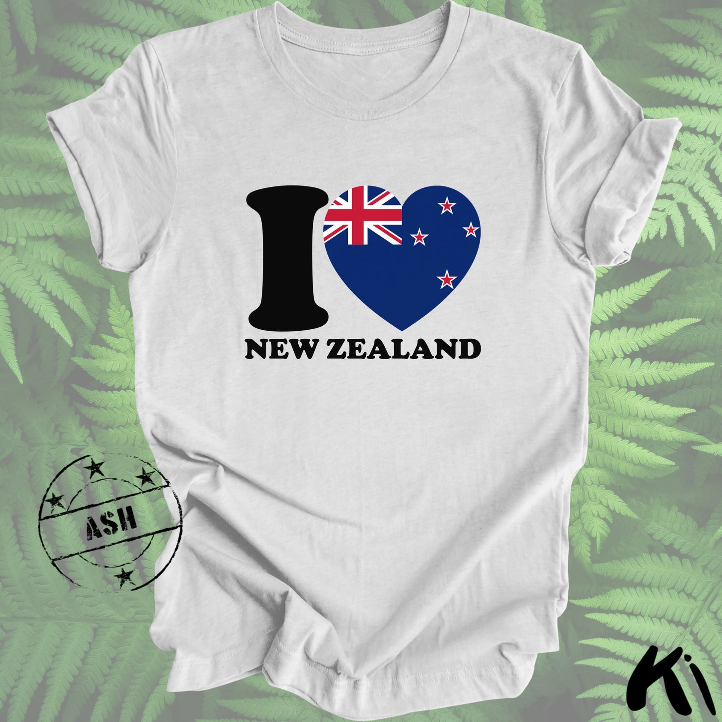 I LOVE NEW ZEALAND Heart & Flag Shirt