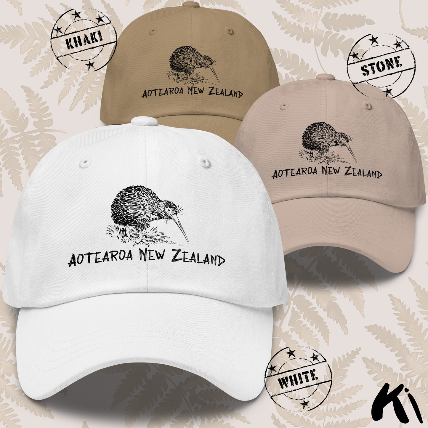 Aotearoa New Zealand KIWI Printed Dad Hat