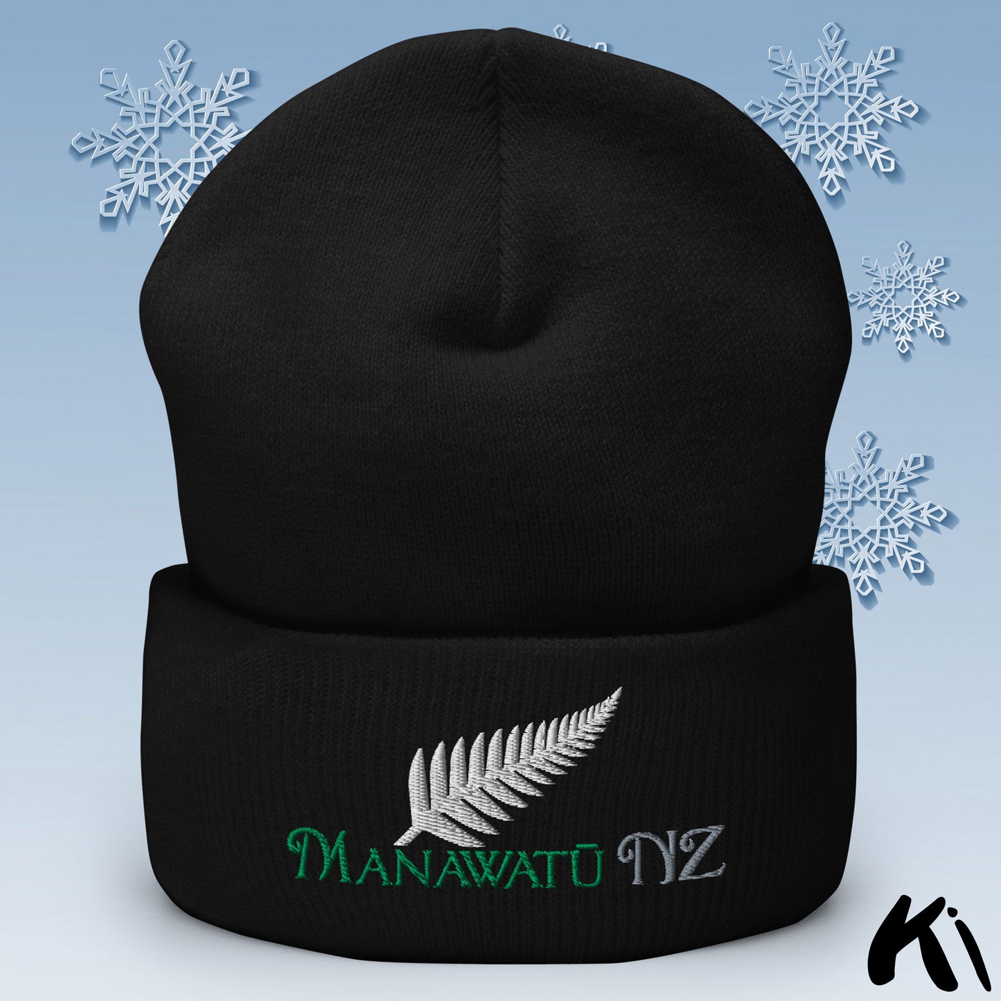 MANAWATŪ NZ Silver Fern Cuffed Beanie