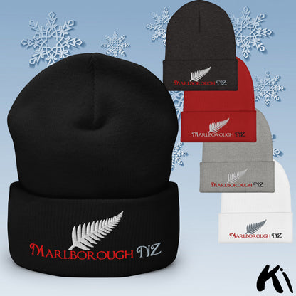 MARLBOROUGH NZ Silver Fern Cuffed Beanie