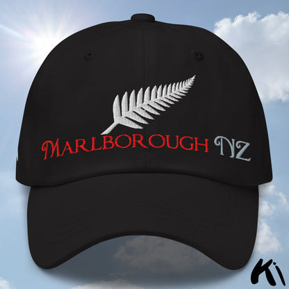 MARLBOROUGH NZ Silver Fern Embroidered Cap / Dad Hat