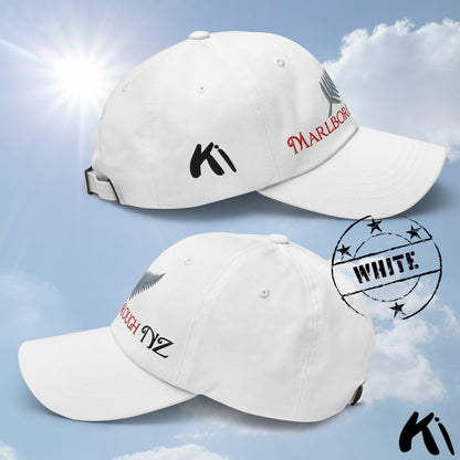 MARLBOROUGH NZ Silver Fern Embroidered Cap / Dad Hat