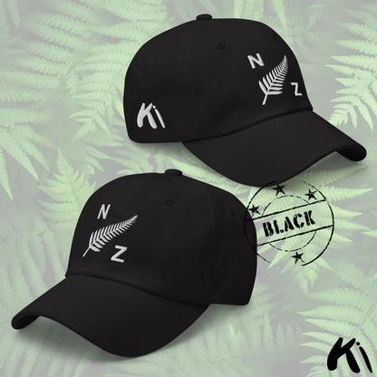 NZ SILVER FERN Retro Style Embroidered Dad Hat