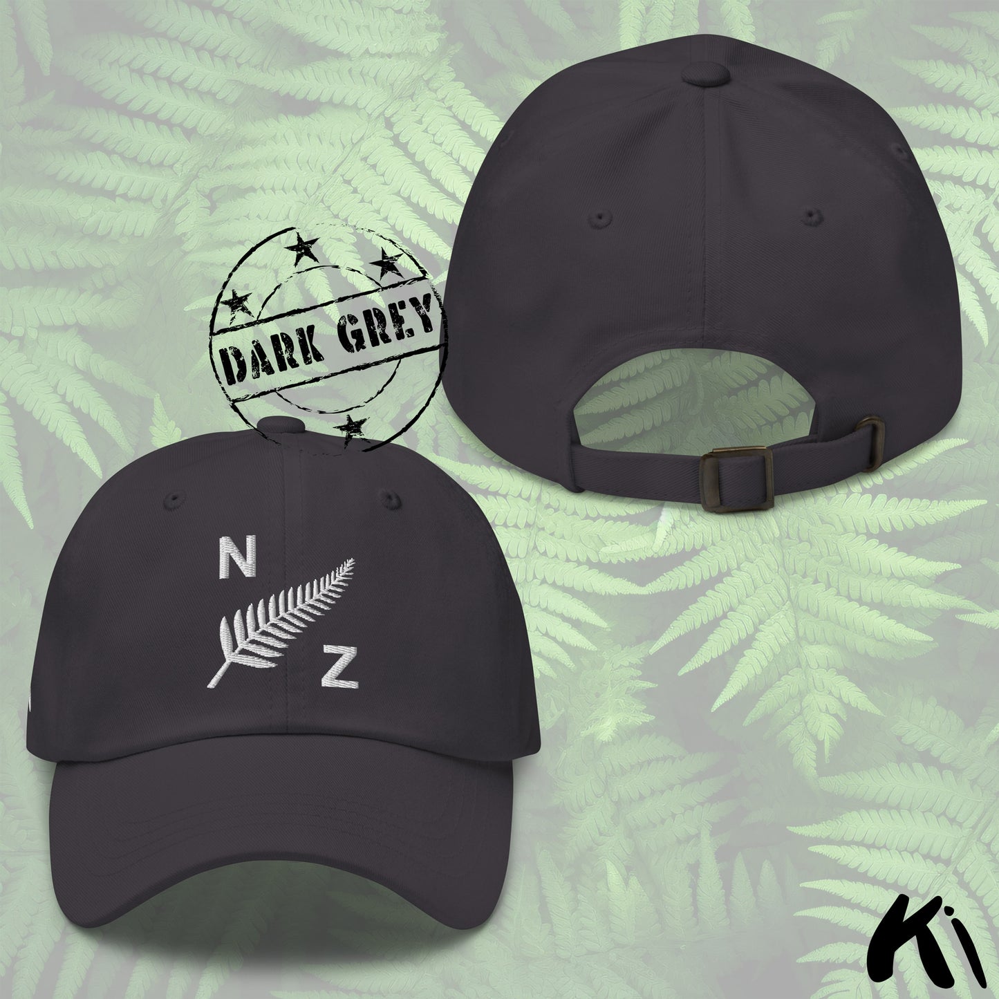 NZ SILVER FERN Retro Style Embroidered Dad Hat