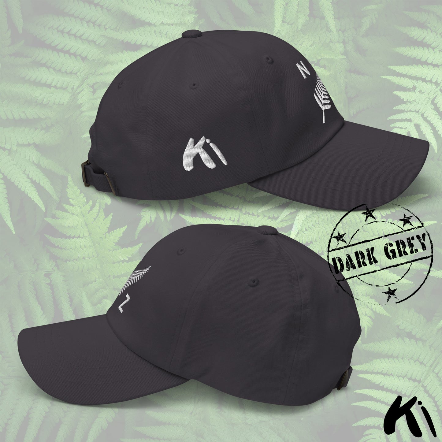 NZ SILVER FERN Retro Style Embroidered Dad Hat