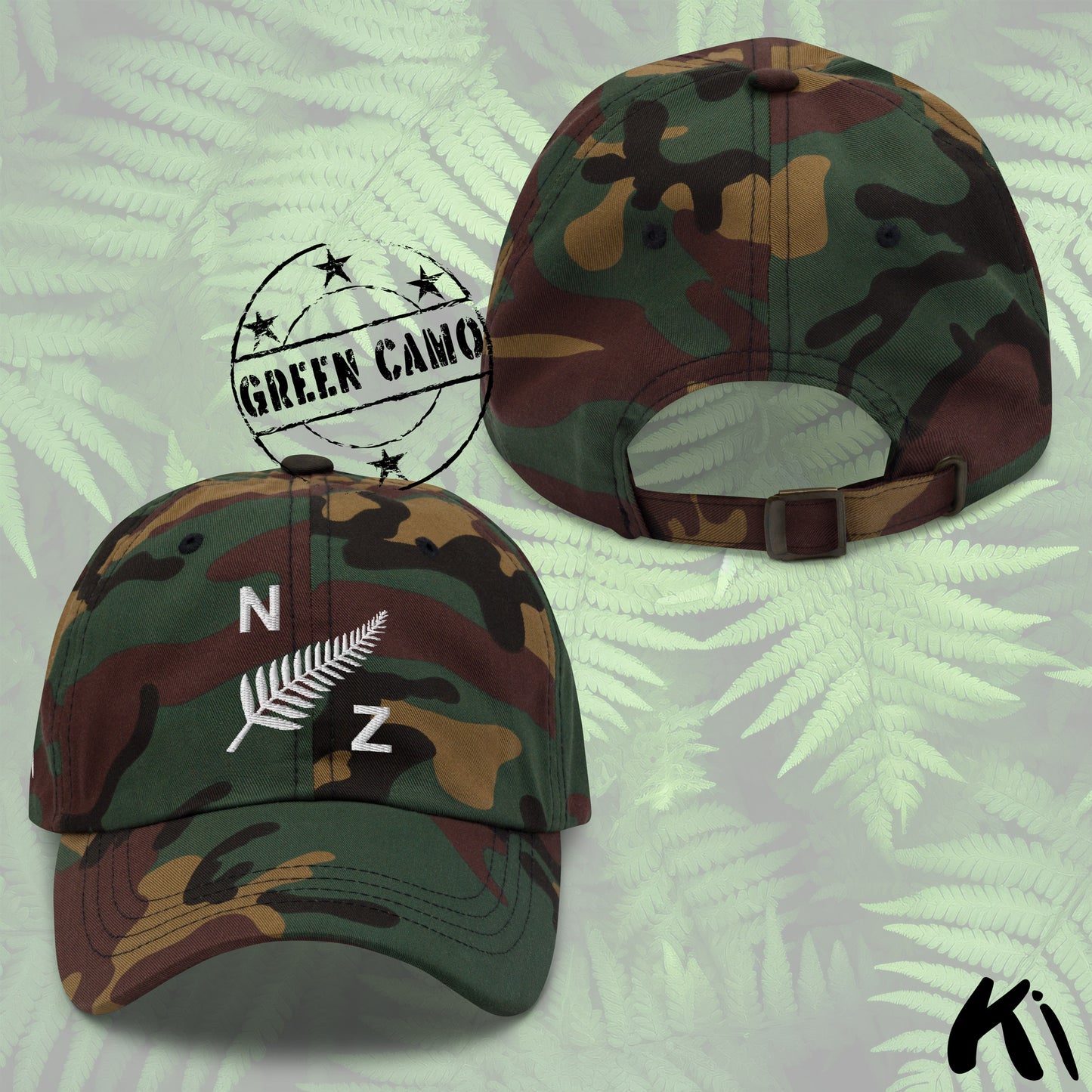 NZ SILVER FERN Retro Style Embroidered Dad Hat