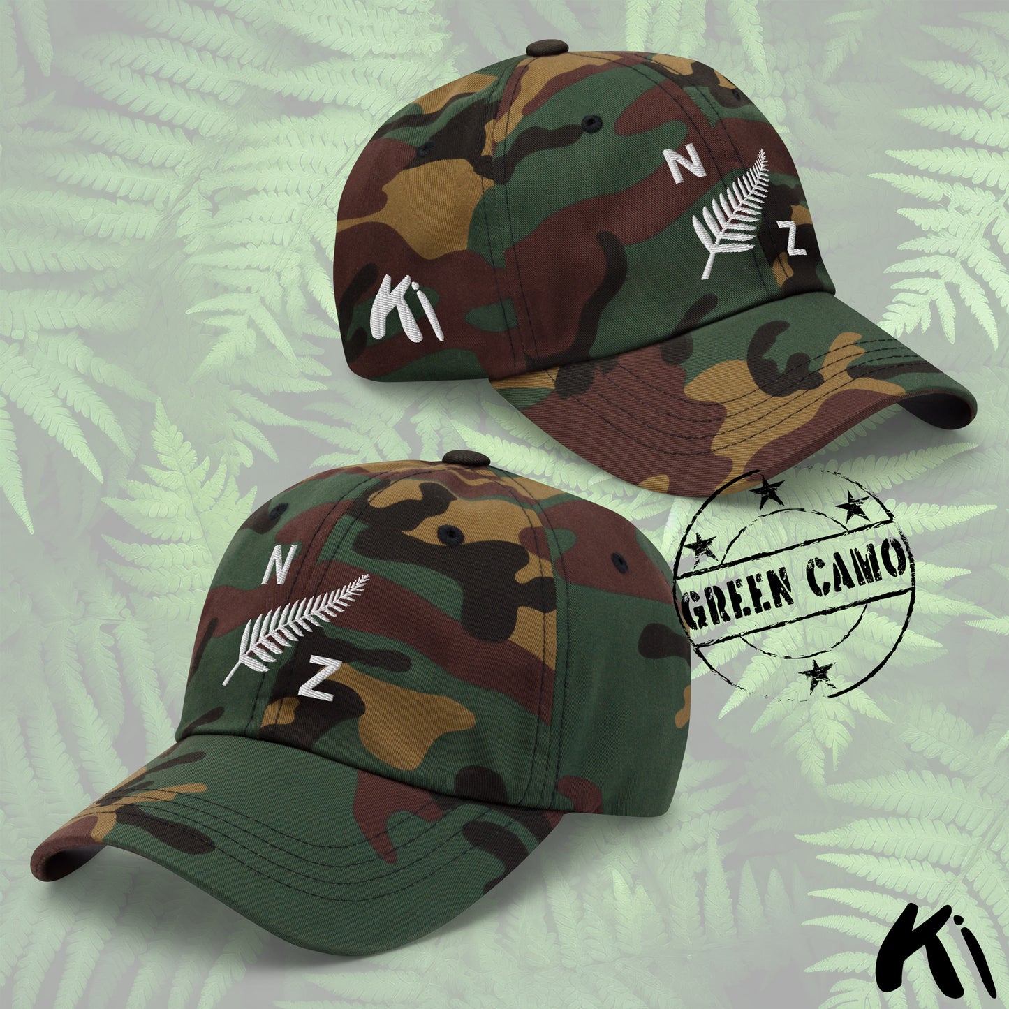 NZ SILVER FERN Retro Style Embroidered Dad Hat
