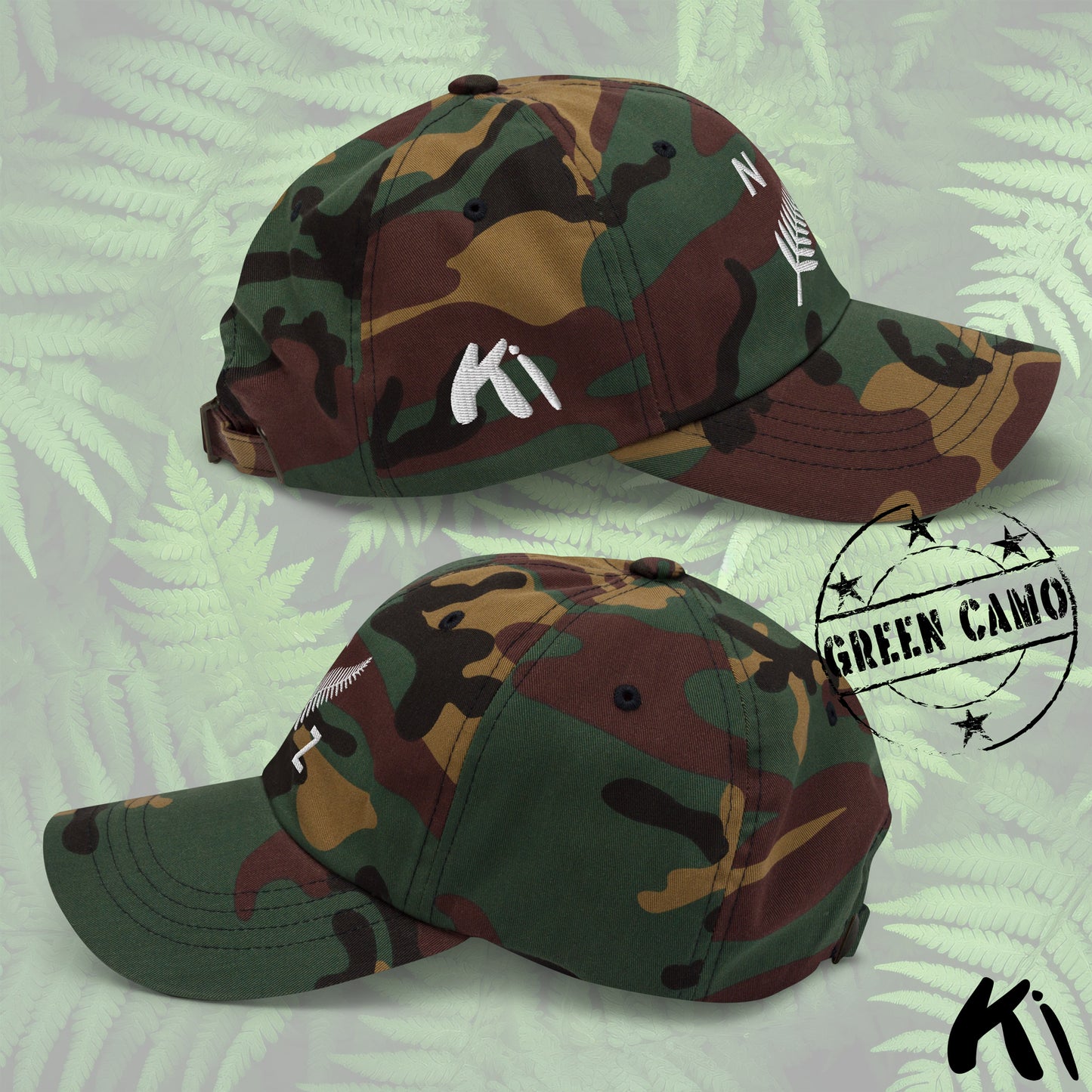 NZ SILVER FERN Retro Style Embroidered Dad Hat