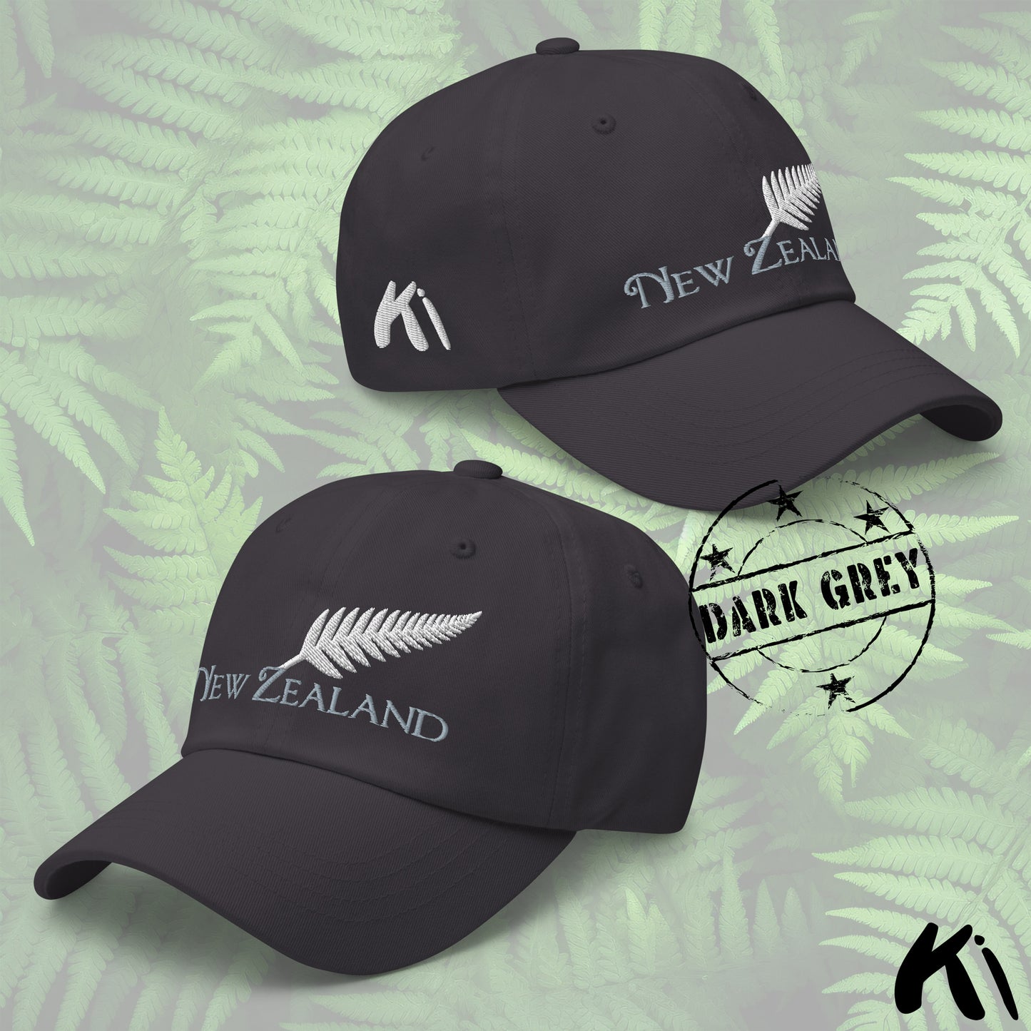 SILVER FERN NEW ZEALAND Embroidered Dad Hat