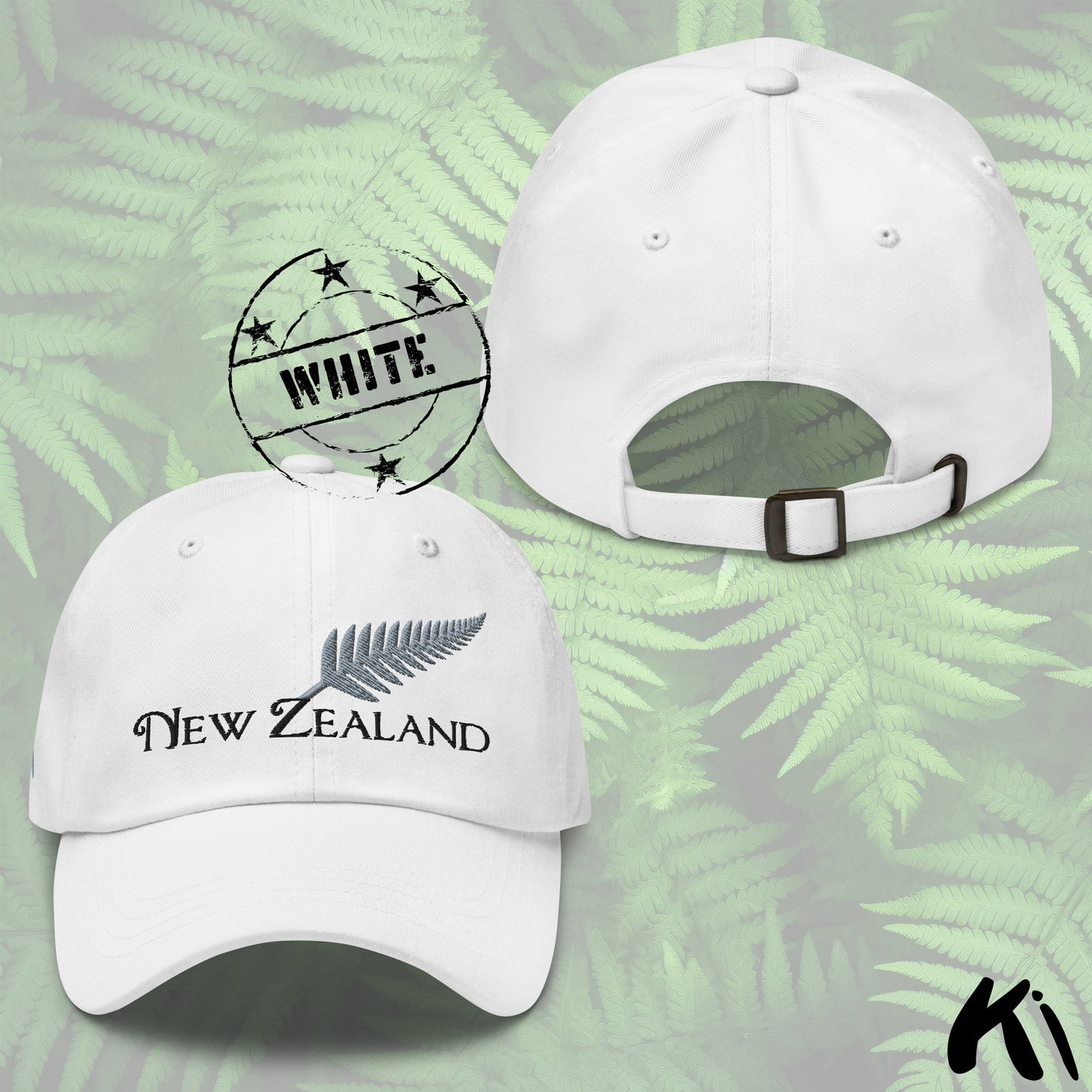 SILVER FERN NEW ZEALAND Embroidered Dad Hat