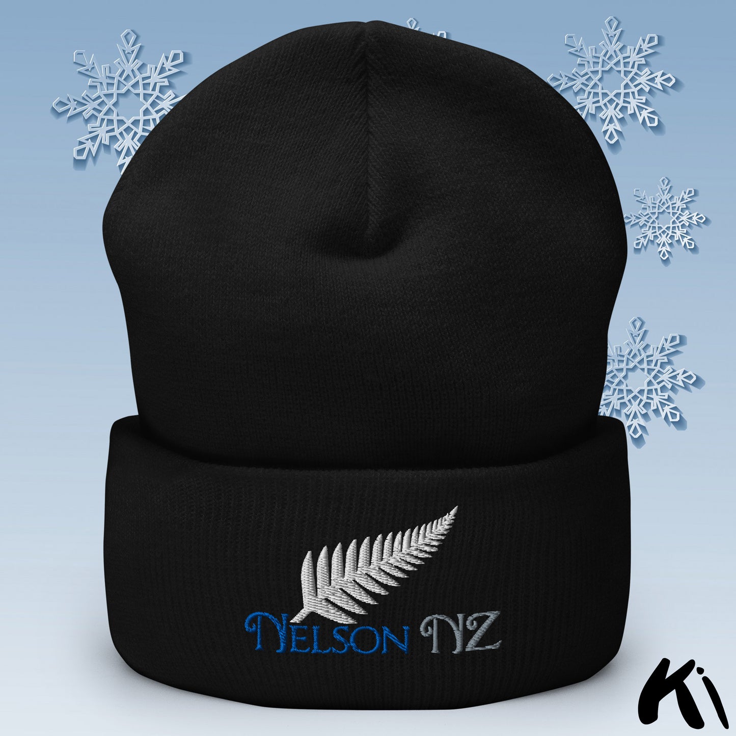 NELSON NZ Silver Fern Cuffed Beanie