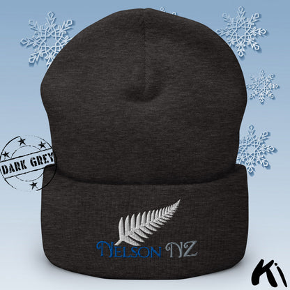 NELSON NZ Silver Fern Cuffed Beanie