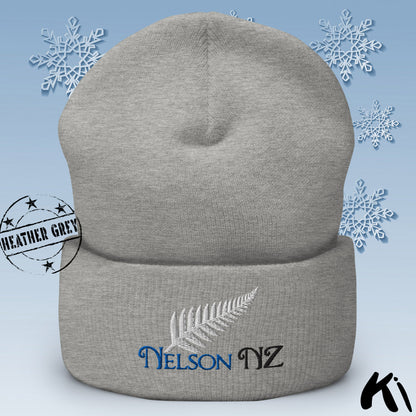 NELSON NZ Silver Fern Cuffed Beanie