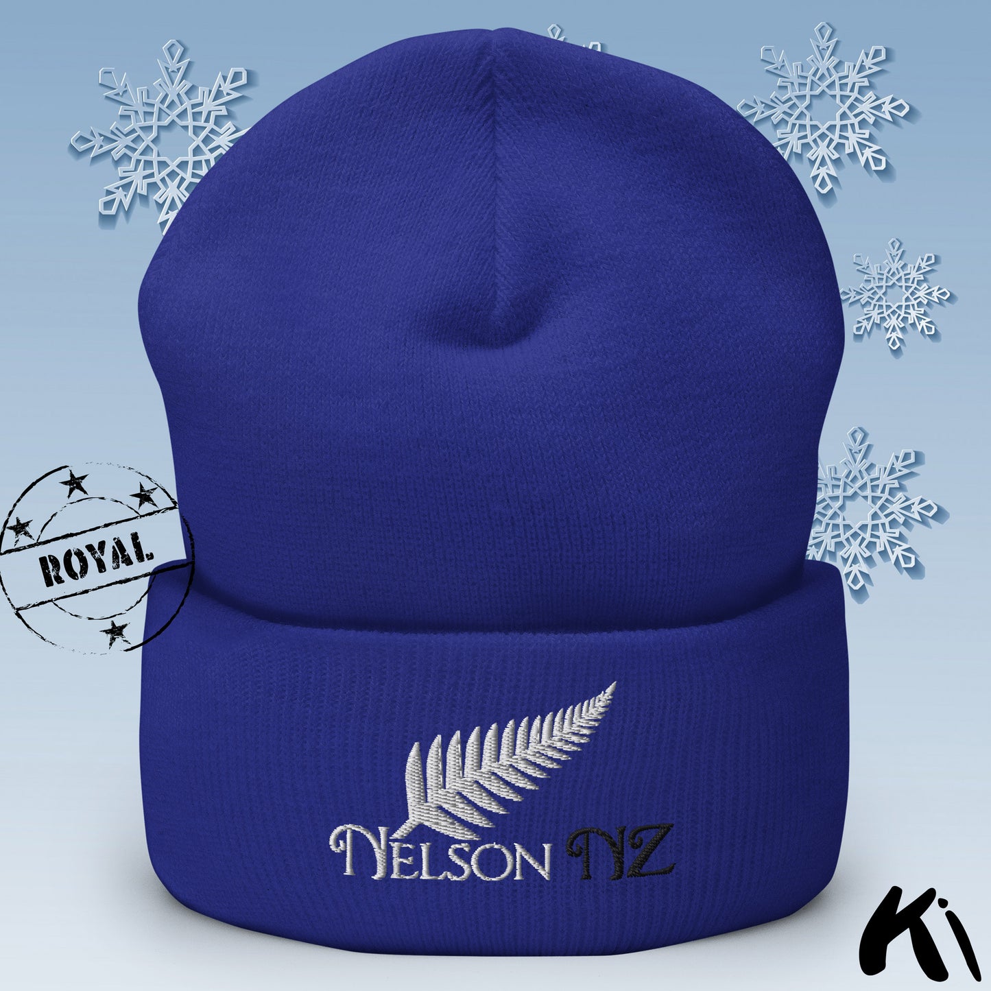 NELSON NZ Silver Fern Cuffed Beanie