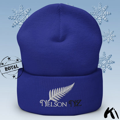 NELSON NZ Silver Fern Cuffed Beanie