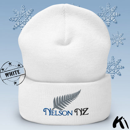 NELSON NZ Silver Fern Cuffed Beanie