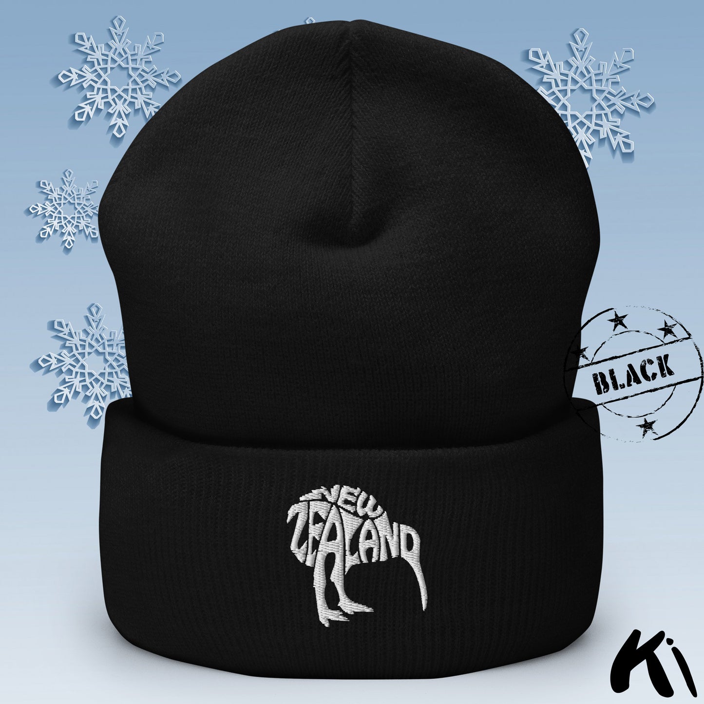 NEW ZEALAND KIWI Cuffed Beanie