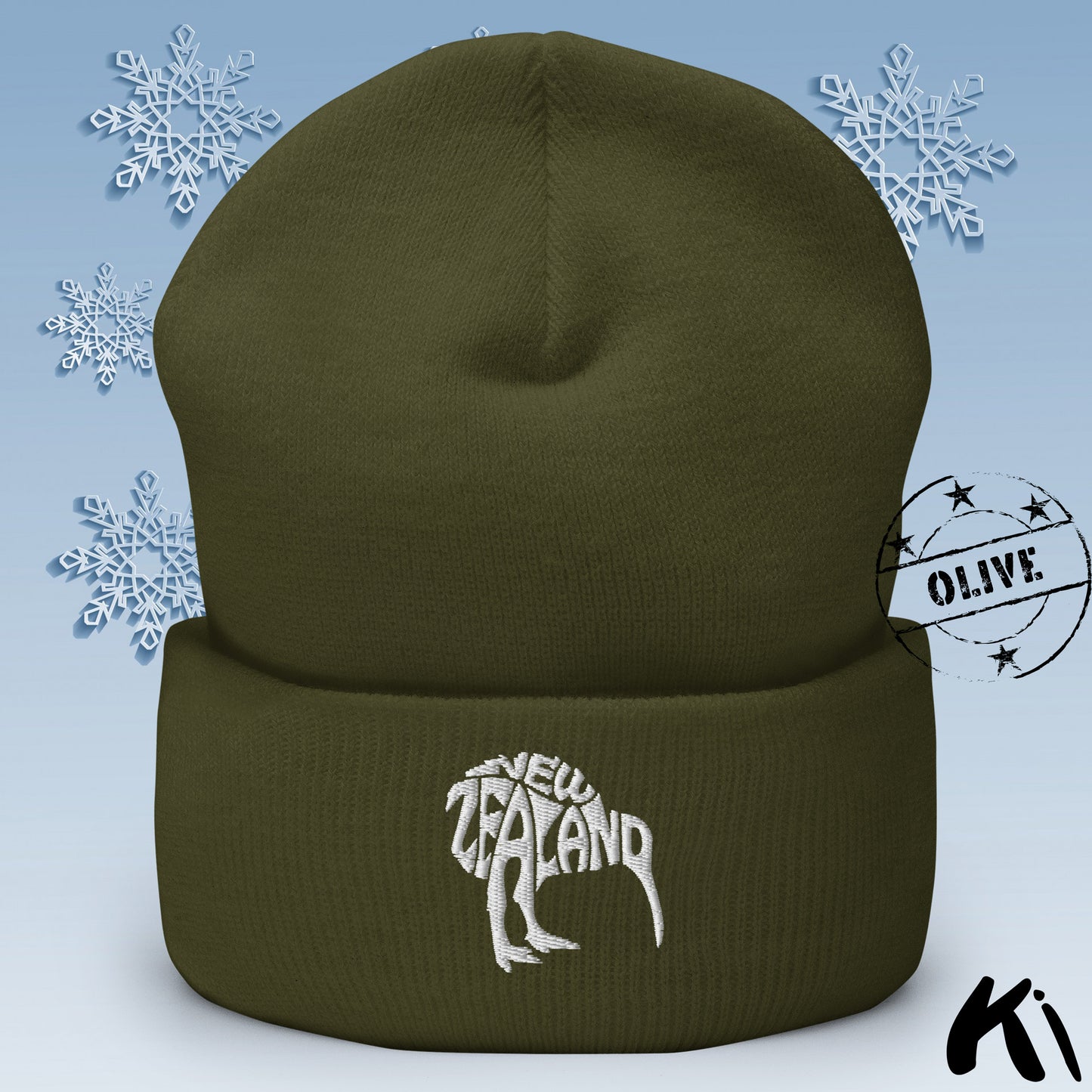 NEW ZEALAND KIWI Cuffed Beanie